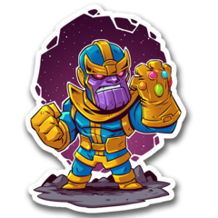 /STICKER_COMICS_MARVEL: THANOS (CHIBI)