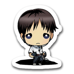 /STICKER_EVANGELION: Shinji Ikari (chibi)