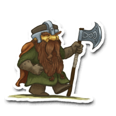 /STICKER_EL_SEÑOR_DE_LOS_ANILLOS: Gimli (chibi 3)