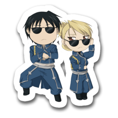 /STICKER_FULLMETAL_ALCHEMIST: Gangam Style (Roy_y_Riza)