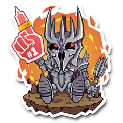 /STICKER_EL_SEÑOR_DE_LOS_ANILLOS: Sauron (chibi)