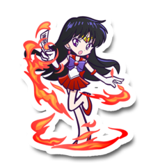 /STICKER_SAILOR_MOON: rei_hino (chibi)