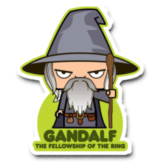 /STICKER_EL_SEÑOR_DE_LOS_ANILLOS: Gandalf (chibi)