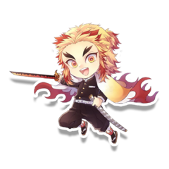 /STICKER_DEMON_SLAYER: Rengoku_Chibbi