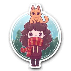 /STICKER_HARRY_POTTER: Hermione (CHIBI 2)