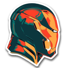 /STICKER_COMICS_MARVEL: ironman (PERFIL)