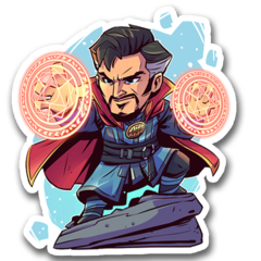 /STICKER_COMICS_MARVEL: dr.strange (CHIBI)