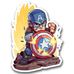 /STICKER_COMICS_MARVEL: CAPITAN_AMERICA (CHIBI)