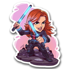 /STICKER_COMICS_MARVEL: BLACK_WIDOW (CHIBI)