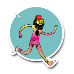 /STICKER_FORREST_GUMP: RUNNING