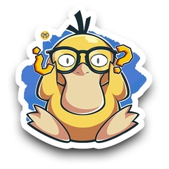 /STICKER_POKEMON: Psyduck_Gafas