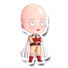 /STICKER_ONE_PUNCH_MAN: saitama (chibi)