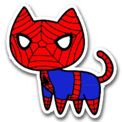 /STICKER_COMICS_MARVEL: Spiderman (Gatito ?)