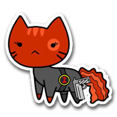 /STICKER_COMICS_MARVEL: BLACK_WIDOW (GATITO ?)