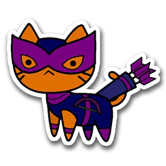 /STICKER_COMICS_MARVEL: HAWKEYE (GATITO ?)