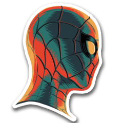 /STICKER_COMICS_MARVEL: spiderman (PERFIL)