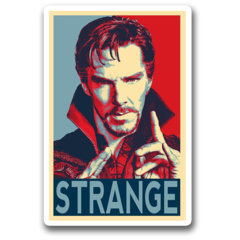 /STICKER_COMICS_MARVEL: dr_strange (estilo_poster)