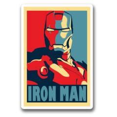 /STICKER_COMICS_MARVEL: ironman (ESTILO_POSTER)