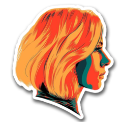 /STICKER_COMICS_MARVEL: Black_Widow (PERFIL)