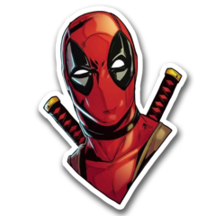 /STICKER_COMICS_MARVEL: DEADPOOL (busto)