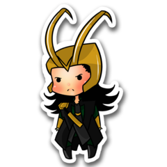 /STICKER_COMICS_MARVEL: LOKI (CHIBI)