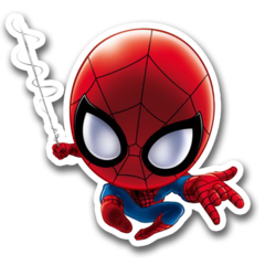 /STICKER_COMICS_MARVEL: Spiderman (CHIBI)