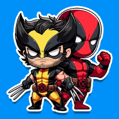 /STICKER_COMICS_MARVEL: deadpool-Wolverine