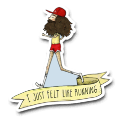 /STICKER_FORREST_GUMP: Felt_Running