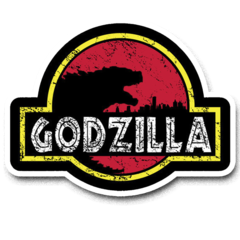 /STICKER_GODZILLA: Jurassic_Park