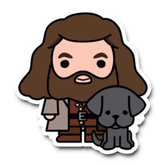 /STICKER_HARRY_POTTER: Hagrid_y_Fang (CHIBI)