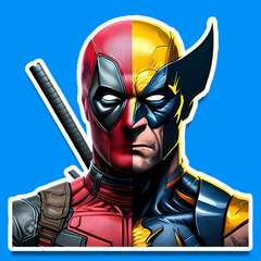 /STICKER_COMICS_MARVEL: deadpool-Wolverine