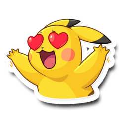 /STICKER_POKEMON: PIKACHU (Love)