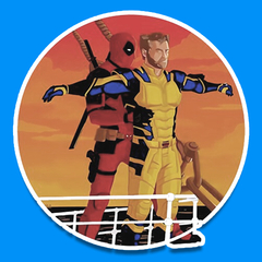 /STICKER_COMICS_MARVEL: deadpool-Wolverine