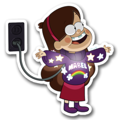 /STICKERS_GRAVITY_FALLS: Mabel_Luces