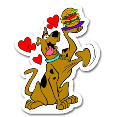 x/STICKER_SCOOBY_DOO: Scooby_Hamburguesa