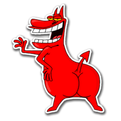 /STICKERS_LA_VACA_Y_EL_POLLITO: Rojo