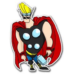 /STICKERS_JOHNNY_BRAVO: Thor