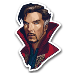 /STICKER_COMICS_MARVEL: dr.strange (busto)