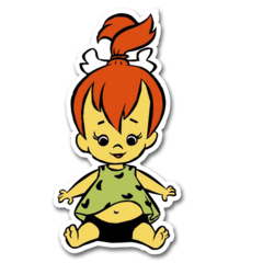 /STICKERS_LOS_PICAPIEDRAS: Pebbles_Picapiedras