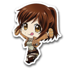 /STICKER_SHINGEKI_NO_KYOJIN: sasha_blouse (chibi)