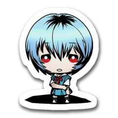 /STICKER_EVANGELION: REI AYANAMI (CHIBI)