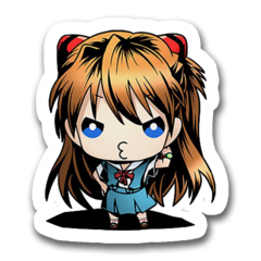 /STICKER_EVANGELION: AsUKA langley sohryu (CHIBI)