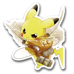 /STICKER_SHINGEKI_NO_KYOJIN: Pikachu