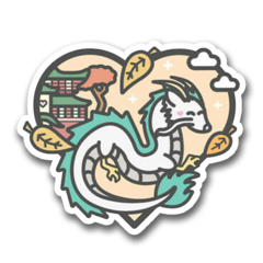 /STICKER_EL_Viaje_de_Chihiro: Haku (Dragon)