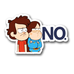 /STICKERS_GRAVITY_FALLS: Dipper_Mabel_No