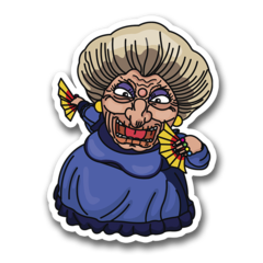 /STICKER_EL_VIAJE_DE_CHIHIRO: Yubaba