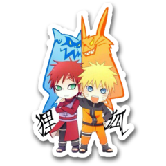 /STICKER_NARUTO: GAARA_Y_NARUTO (CHIBI)