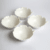 Conjunto 4 Bowls de Porcelana Branco Leaves 12x5cm - comprar online