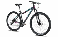 BICICLETA R.29 TOPMEGA FLAMINGO 21V NEG/CEL