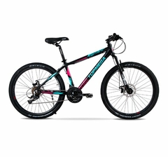 BICICLETA R.26 TOPMEGA NEPTUNE ALUMINIO 21V NEG/ROS/CEL